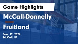 McCall-Donnelly  vs Fruitland  Game Highlights - Jan. 19, 2024