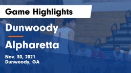 Dunwoody  vs Alpharetta  Game Highlights - Nov. 30, 2021
