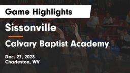 Sissonville  vs Calvary Baptist Academy Game Highlights - Dec. 22, 2023