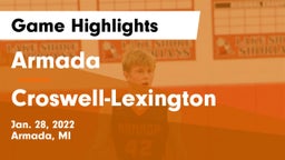 Armada  vs Croswell-Lexington  Game Highlights - Jan. 28, 2022