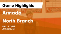 Armada  vs North Branch Game Highlights - Feb. 1, 2022