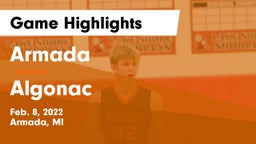 Armada  vs Algonac  Game Highlights - Feb. 8, 2022