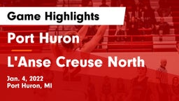 Port Huron  vs L'Anse Creuse North  Game Highlights - Jan. 4, 2022