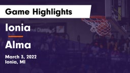 Ionia  vs Alma  Game Highlights - March 3, 2022