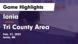 Ionia  vs Tri County Area  Game Highlights - Feb. 21, 2023