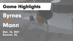 Byrnes  vs Mann  Game Highlights - Dec. 16, 2021
