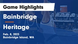 Bainbridge  vs Heritage  Game Highlights - Feb. 8, 2023