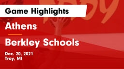 Athens  vs Berkley Schools Game Highlights - Dec. 20, 2021