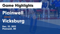 Plainwell  vs Vicksburg  Game Highlights - Dec. 22, 2022