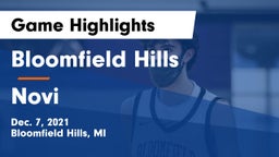 Bloomfield Hills  vs Novi  Game Highlights - Dec. 7, 2021