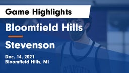 Bloomfield Hills  vs Stevenson  Game Highlights - Dec. 14, 2021