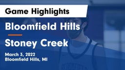 Bloomfield Hills  vs Stoney Creek  Game Highlights - March 3, 2022