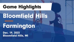 Bloomfield Hills  vs Farmington  Game Highlights - Dec. 19, 2023