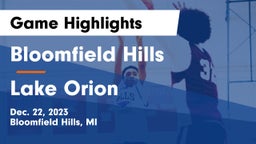 Bloomfield Hills  vs Lake Orion  Game Highlights - Dec. 22, 2023