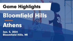 Bloomfield Hills  vs Athens  Game Highlights - Jan. 5, 2024