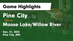 Pine City  vs Moose Lake/Willow River  Game Highlights - Dec. 21, 2023