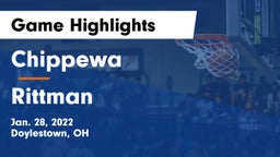 Chippewa  vs Rittman  Game Highlights - Jan. 28, 2022