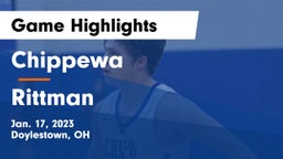 Chippewa  vs Rittman  Game Highlights - Jan. 17, 2023