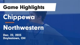 Chippewa  vs Northwestern  Game Highlights - Dec. 22, 2023