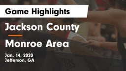 Jackson County  vs Monroe Area  Game Highlights - Jan. 14, 2020