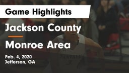 Jackson County  vs Monroe Area  Game Highlights - Feb. 4, 2020