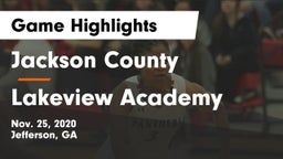 Jackson County  vs Lakeview Academy  Game Highlights - Nov. 25, 2020