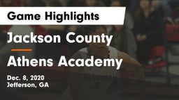 Jackson County  vs Athens Academy Game Highlights - Dec. 8, 2020
