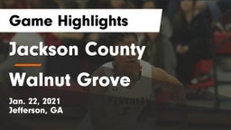 Jackson County  vs Walnut Grove  Game Highlights - Jan. 22, 2021