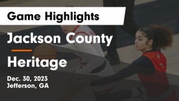 Jackson County  vs Heritage  Game Highlights - Dec. 30, 2023