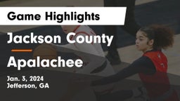 Jackson County  vs Apalachee  Game Highlights - Jan. 3, 2024