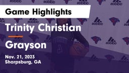 Trinity Christian  vs Grayson  Game Highlights - Nov. 21, 2023