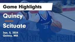 Quincy  vs Scituate  Game Highlights - Jan. 5, 2024