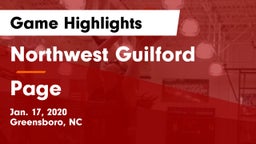 Northwest Guilford  vs Page  Game Highlights - Jan. 17, 2020