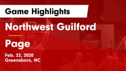 Northwest Guilford  vs Page  Game Highlights - Feb. 22, 2020
