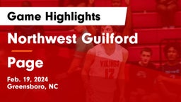 Northwest Guilford  vs Page Game Highlights - Feb. 19, 2024