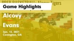 Alcovy  vs Evans  Game Highlights - Jan. 12, 2021