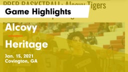 Alcovy  vs Heritage  Game Highlights - Jan. 15, 2021
