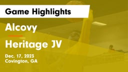 Alcovy  vs Heritage  JV Game Highlights - Dec. 17, 2023