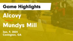 Alcovy  vs Mundys Mill  Game Highlights - Jan. 9, 2024