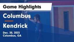Columbus  vs Kendrick  Game Highlights - Dec. 20, 2023