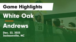 White Oak  vs Andrews  Game Highlights - Dec. 22, 2023