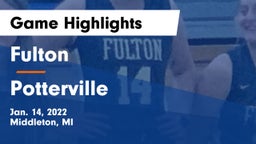 Fulton  vs Potterville  Game Highlights - Jan. 14, 2022