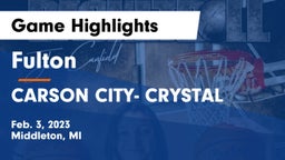 Fulton  vs CARSON CITY- CRYSTAL  Game Highlights - Feb. 3, 2023