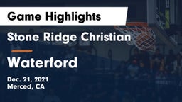 Stone Ridge Christian  vs Waterford  Game Highlights - Dec. 21, 2021