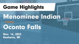 Menominee Indian  vs Oconto Falls  Game Highlights - Nov. 16, 2023