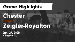 Chester  vs Zeigler-Royalton  Game Highlights - Jan. 29, 2020