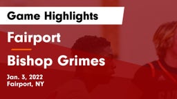 Fairport  vs Bishop Grimes  Game Highlights - Jan. 3, 2022