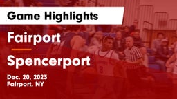 Fairport  vs Spencerport  Game Highlights - Dec. 20, 2023