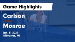 Carlson  vs Monroe  Game Highlights - Jan. 5, 2024