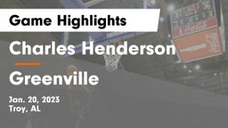Charles Henderson  vs Greenville  Game Highlights - Jan. 20, 2023